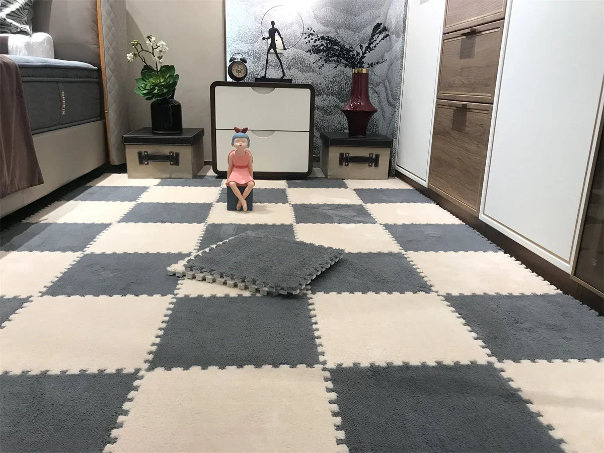 10/20PCS Soft Plush Kids Carpet Baby Play Mat Children's Rugs Toys EVA Foam Children's Mat Puzzle Interlock Floor Mats 30*30 CM