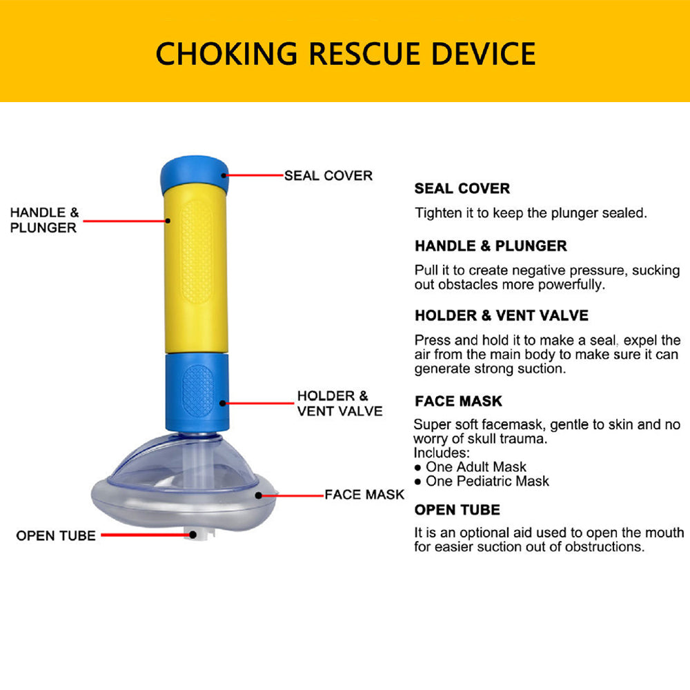 Auto CPR First Aid Choking Rescue Device Outdoor Home CPR Choking Emergency Equipment Adult Children Breath Rescue Anti Asphyxia