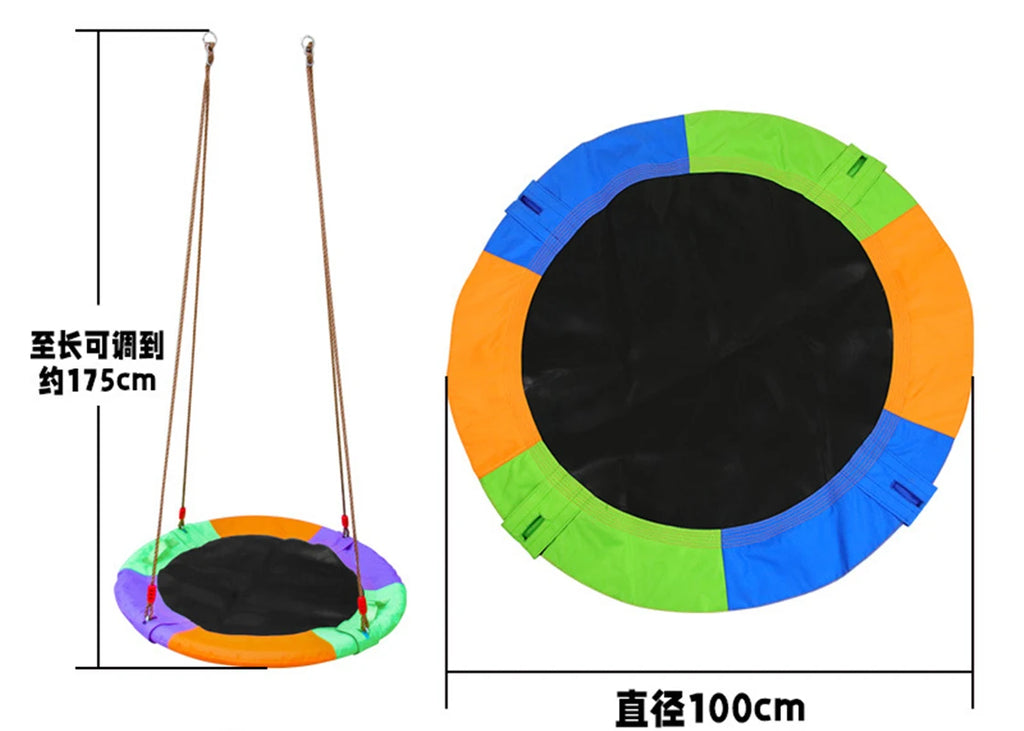 Children's Oxford cloth swing Indoor outdoor Round bird's nest swing Bird's nest swing canvas children's hammock