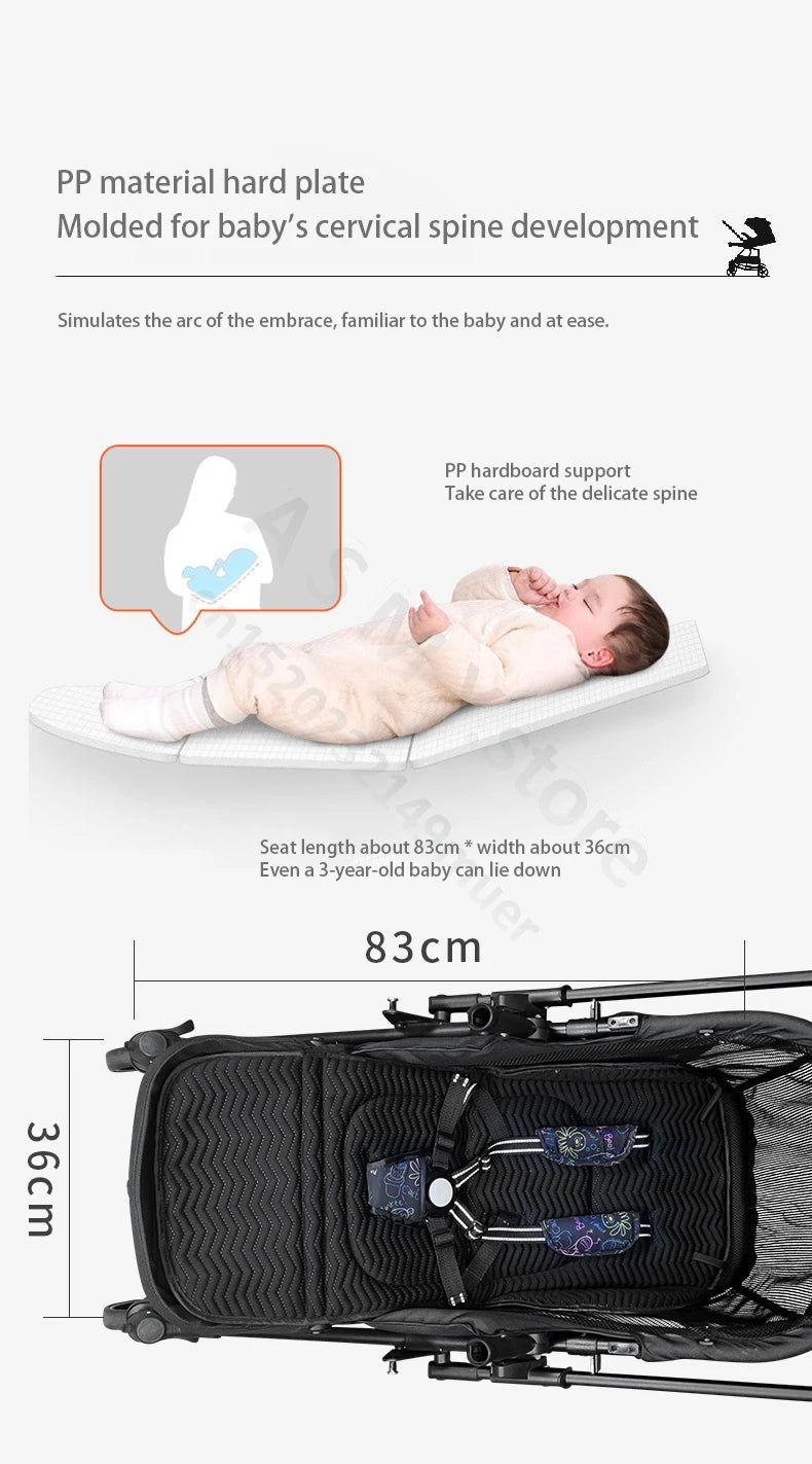Baby stroller / can sit and lie down two-way lightweight stroller can be folded / shopping cart / 0-3 years old baby stroller