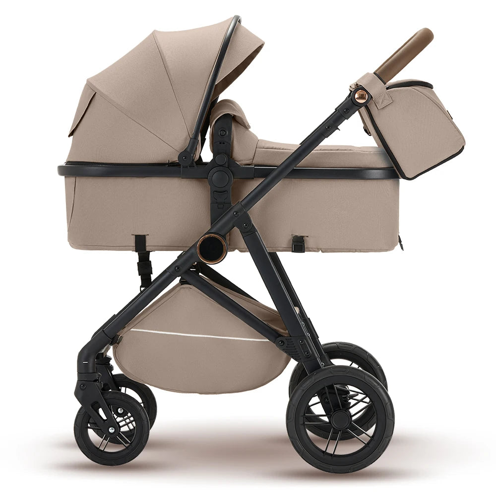 Reversible High-View Stroller ,Lightweight Foldable, Reclining Seat, Baby Stroller for 0-3 Years