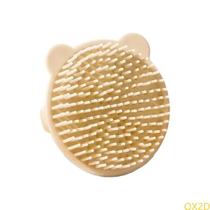 Baby Bear Hair Washing Brush Children's Bath Scrubbing Magic Tool Home Baby Bath Bathing Newborn Hair Removal and Shampoo Brush