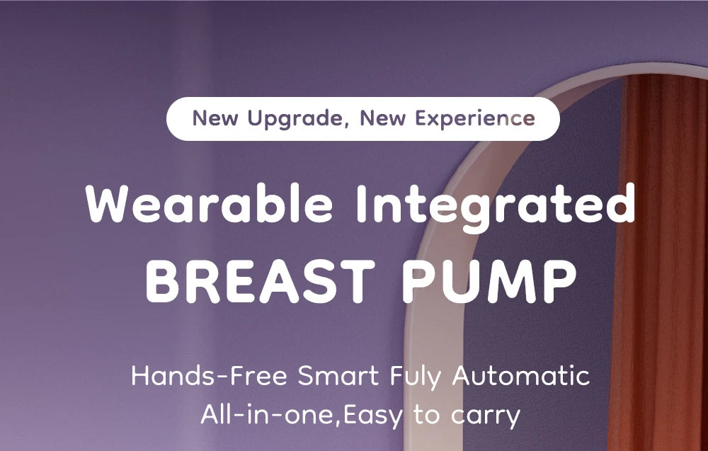 MAMIJOY 2PCS Wearable Electric Breast Pump 4 Modes＆36Suction Levels Silent Leak-Proof Hands Free Portable Breast Pumps EB50D