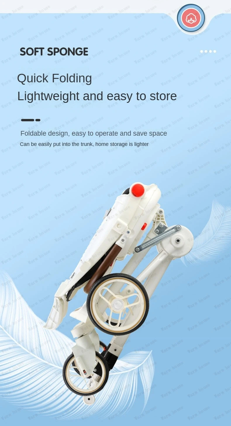 Double Portable Baby Carriage Twins Stroller Infant Stroller Foldable Second-child Baby Stroller Four-wheeled Twin Stroller