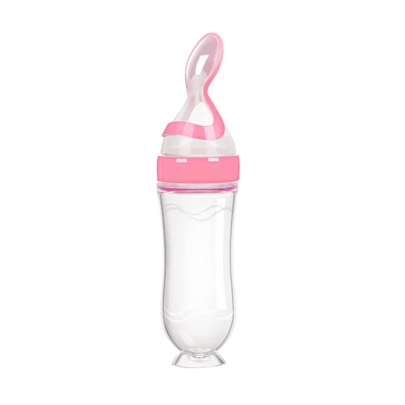 Baby Spoon Squeezing Feeding Bottle Feeder Silicone Spoons for Feeding Kids Toddler Cutlery Utensils Babies Accessories Newborn