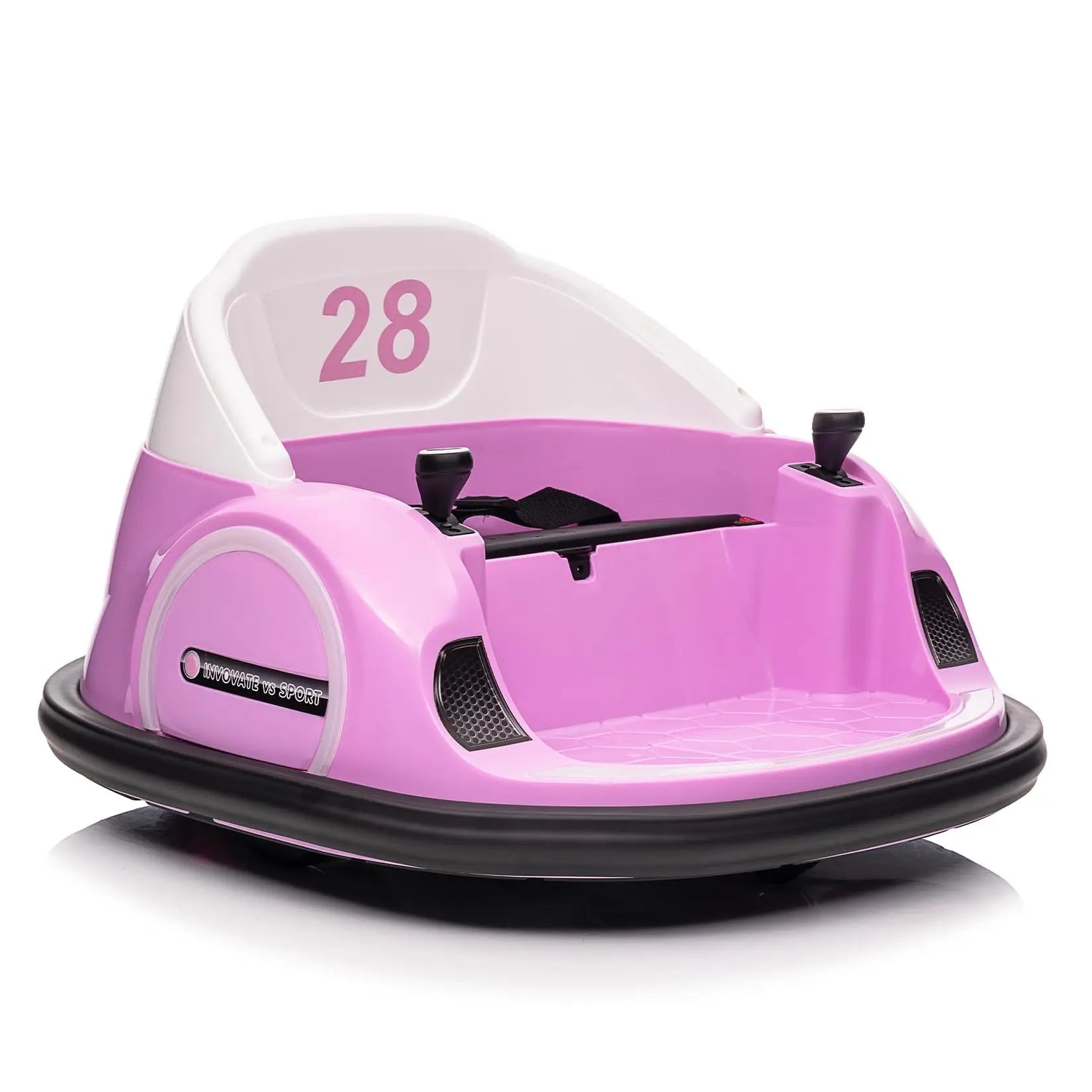 12V Kids Ride On Car Toy, 360° Rotation Electric Bumper Car Toy With Remote Control & Battery Display For Boys Girls