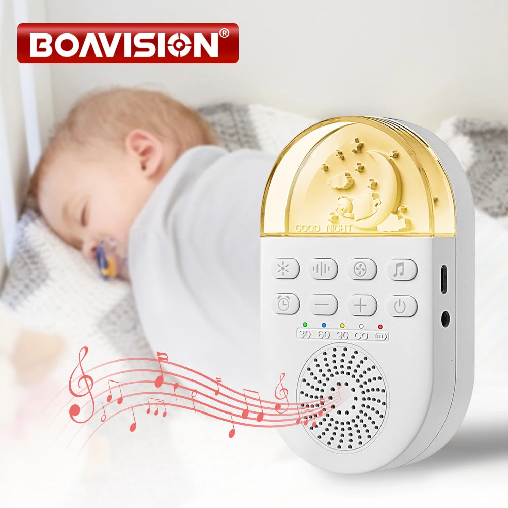 Portable White Noise Baby Sleep Machine 24 Soothing Sounds Soft Breath Light 30/60/90 Timing For Baby Adult Office Travel