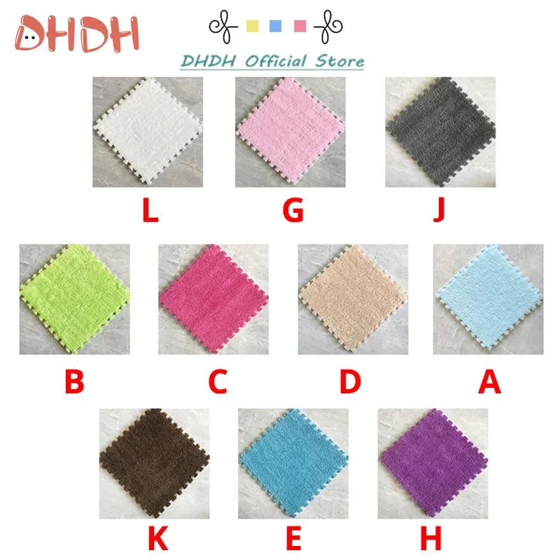 10/20PCS Soft Plush Kids Carpet Baby Play Mat Children's Rugs Toys EVA Foam Children's Mat Puzzle Interlock Floor Mats 30*30 CM