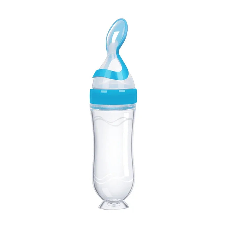 Baby Spoon Squeezing Feeding Bottle Feeder Silicone Spoons for Feeding Kids Toddler Cutlery Utensils Babies Accessories Newborn