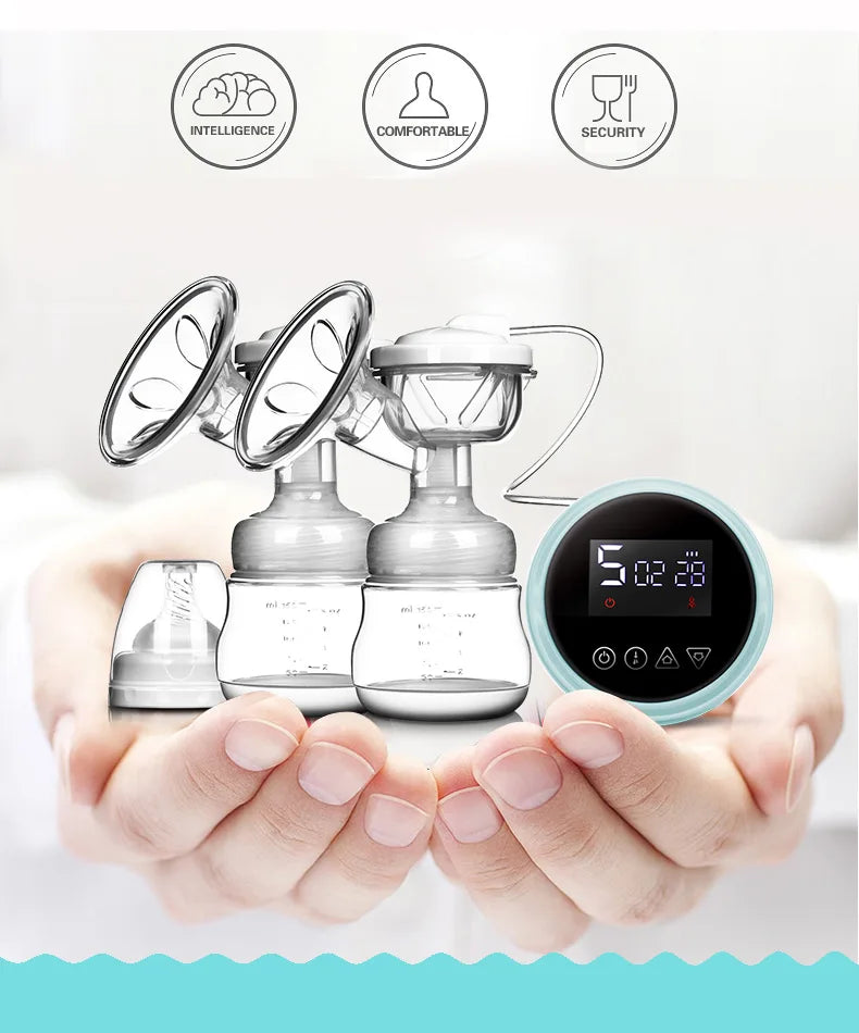 USB BPA Free Electric Double Breast Pump with Nursing Pads And Breast Milk Storage Set Baby Feeding Gift Set