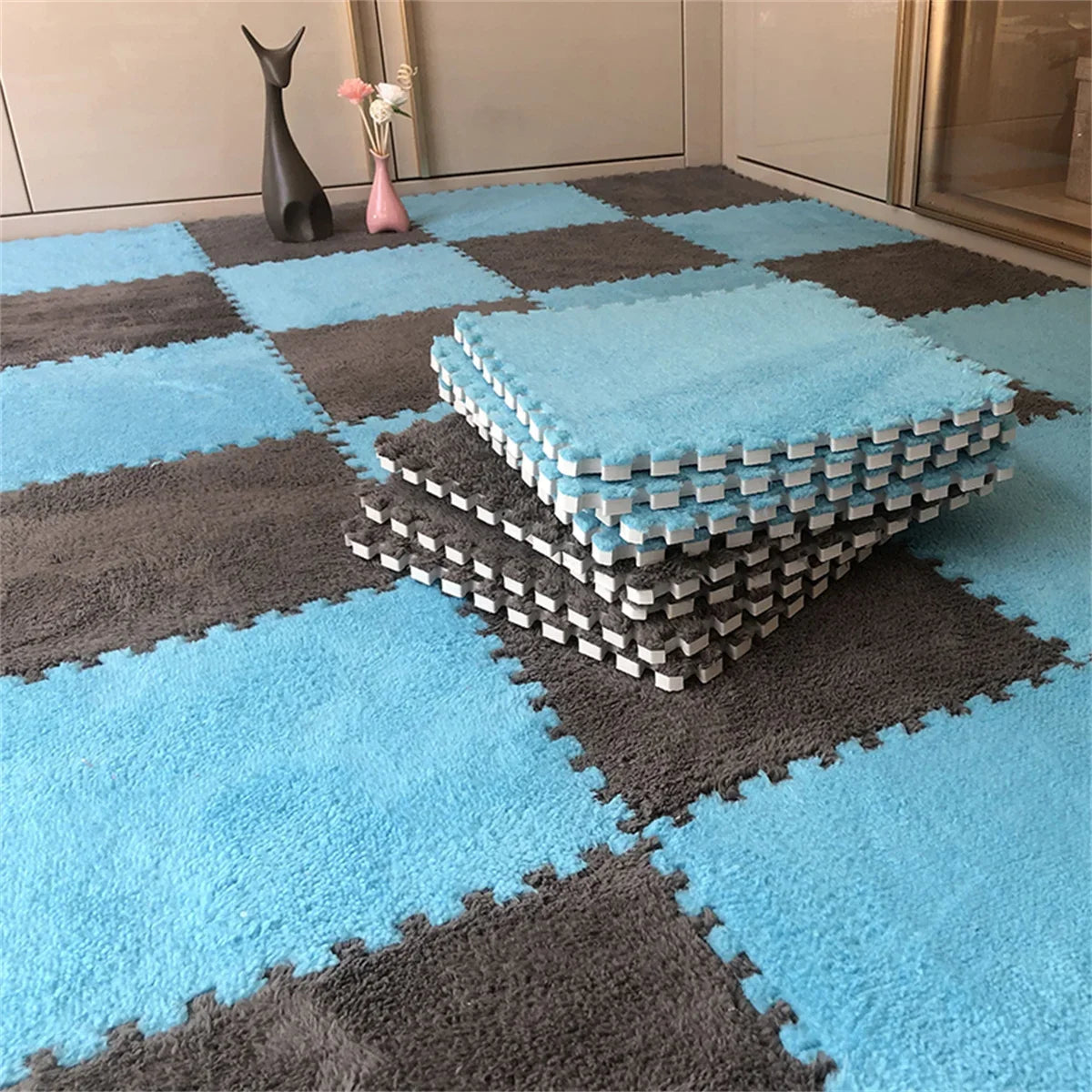 10/20PCS Soft Plush Kids Carpet Baby Play Mat Children's Rugs Toys EVA Foam Children's Mat Puzzle Interlock Floor Mats 30*30 CM