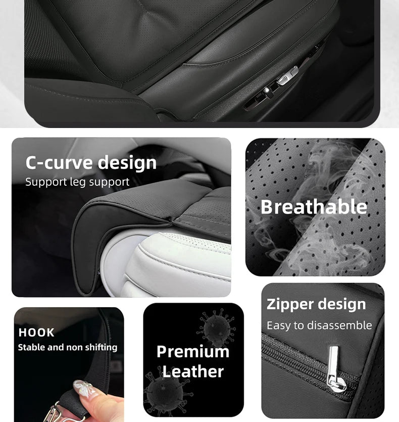 Thick Car Seat Cushion with Leg Support Universal Seat Cover Extension Leg Rest Pad for Geely Coolray Emgrand Okavango Monjaro