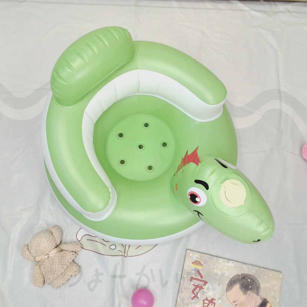 2025 New Inflatable Baby Seat with Full Enclosure, Comfortable PVC Sit Me Up Baby Chair, Built in Air Pump Blow Up Sitting Sofa