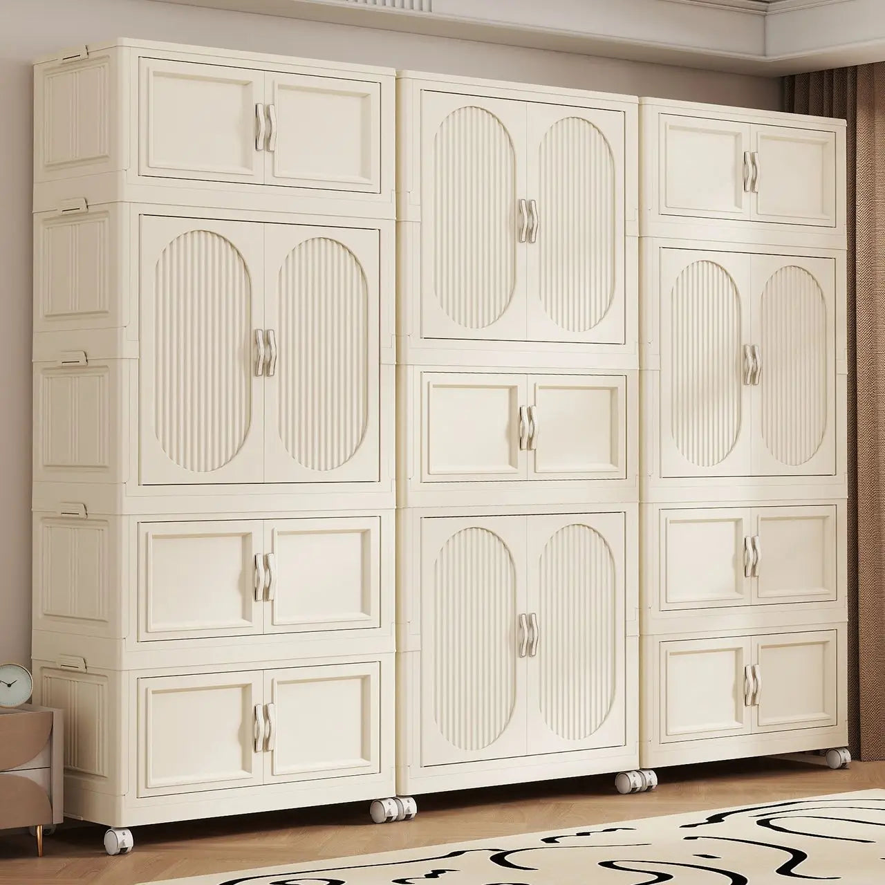 Children's Wardrobe Baby Closet Home Use Clothes & Quilt Storage Cabinet Primary School Student Clothing Organizer Folding Home