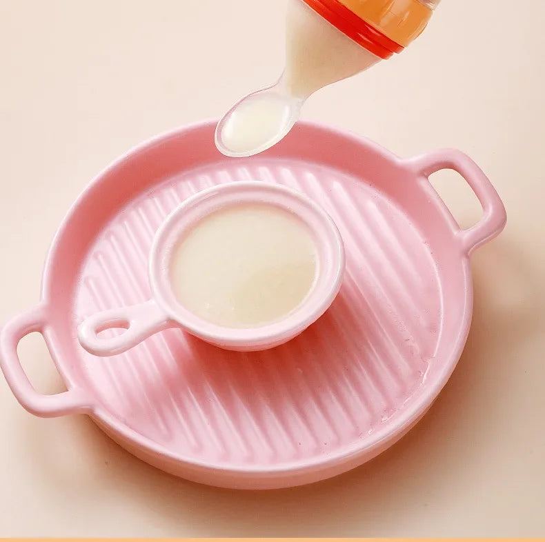 Baby Spoon Squeezing Feeding Bottle Feeder Silicone Spoons for Feeding Kids Toddler Cutlery Utensils Babies Accessories Newborn