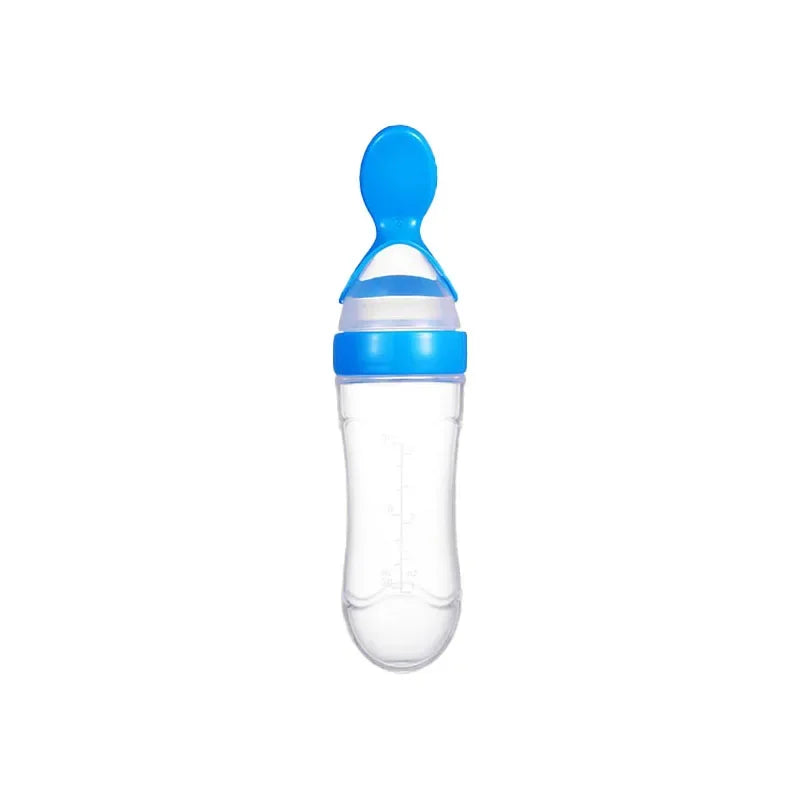 Baby Spoon Squeezing Feeding Bottle Feeder Silicone Spoons for Feeding Kids Toddler Cutlery Utensils Babies Accessories Newborn