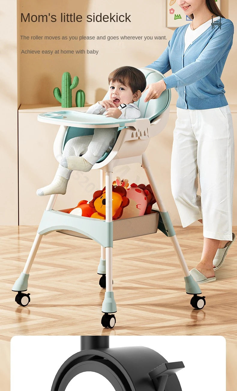 Children's dining chair / baby eating foldable seat / baby multifunctional lift home learning to sit dining table chair 1-3year