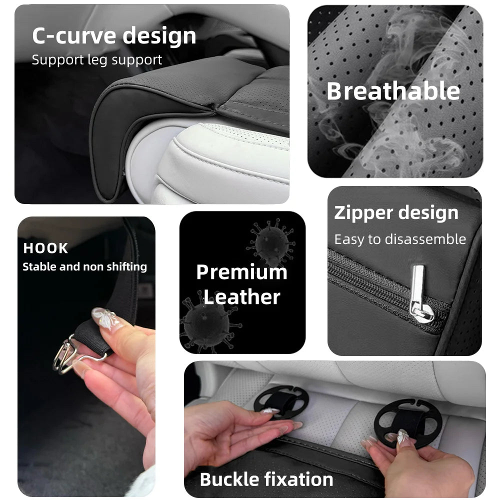 Thick Car Seat Cushion with Leg Support Universal Seat Cover Extension Leg Rest Pad for Geely Coolray Emgrand Okavango Monjaro