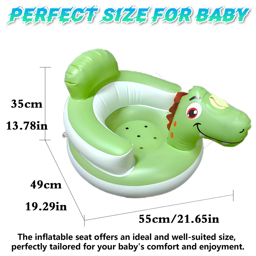 2025 New Inflatable Baby Seat with Full Enclosure, Comfortable PVC Sit Me Up Baby Chair, Built in Air Pump Blow Up Sitting Sofa