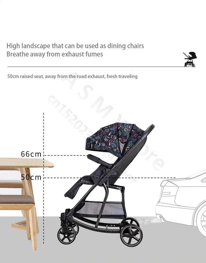 Baby stroller / can sit and lie down two-way lightweight stroller can be folded / shopping cart / 0-3 years old baby stroller