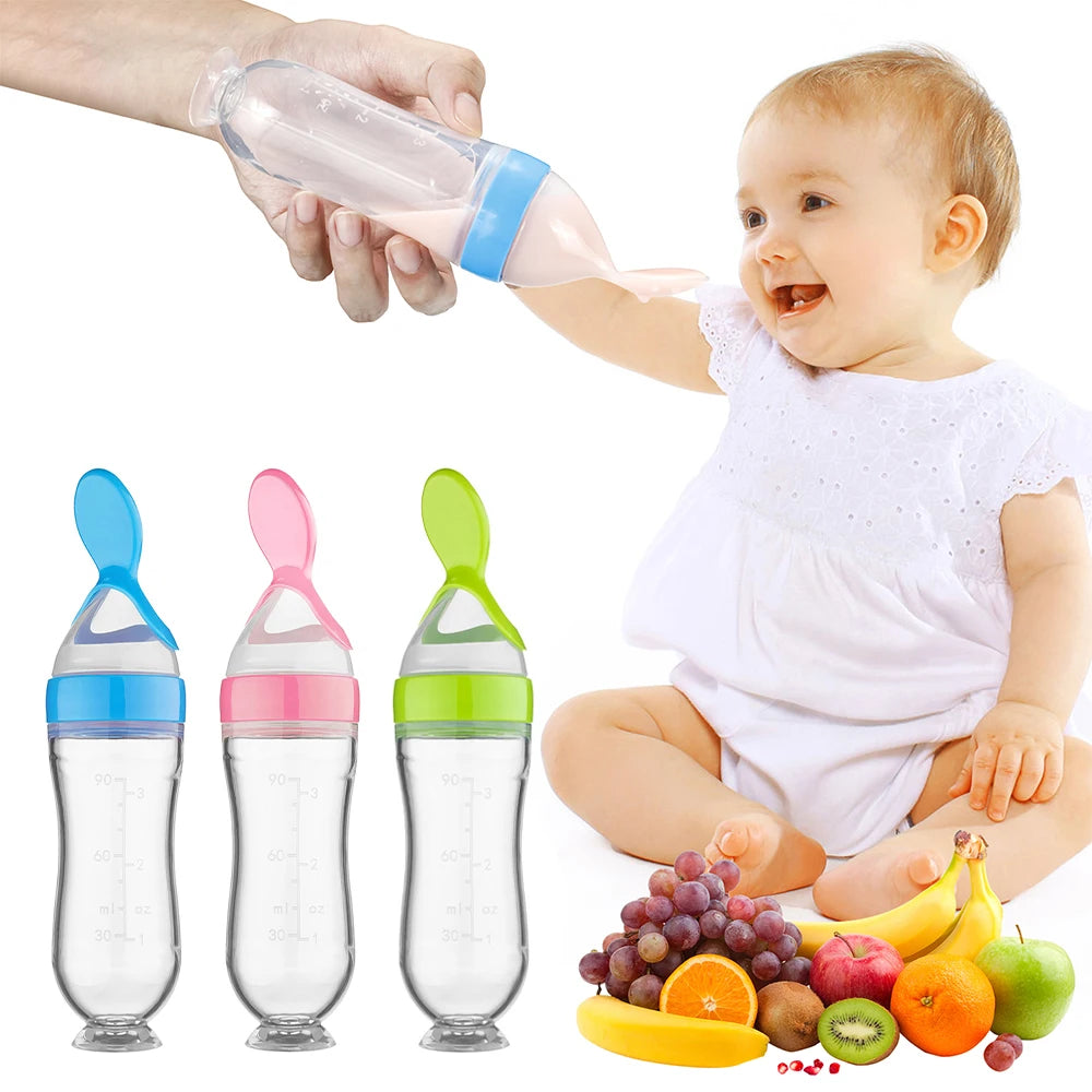 TYRY.HU Children's Tableware Set with Silicone Dining Plate Suction Wooden Handle Fork Spoon And Silicone Fruit Vegetable Bottle