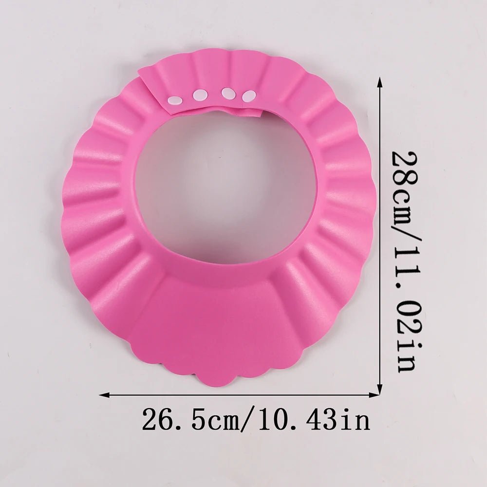 Adjustable Baby Shower Cap Eye Ear Protection Waterproof Shampoo Hat Bath Visor Shield