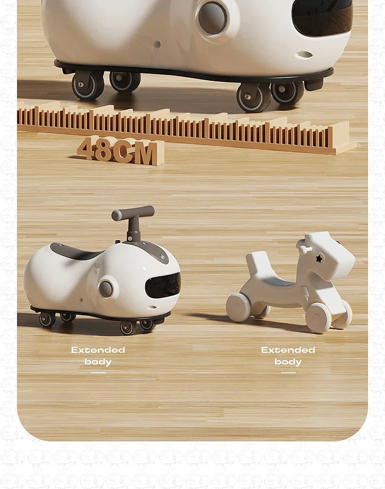 Baby Peanut Twist Car Infant Scooter Walker with Sound Light Silent Wheel Outdoor Ride on Toy Car Balance Training Birthday Gift