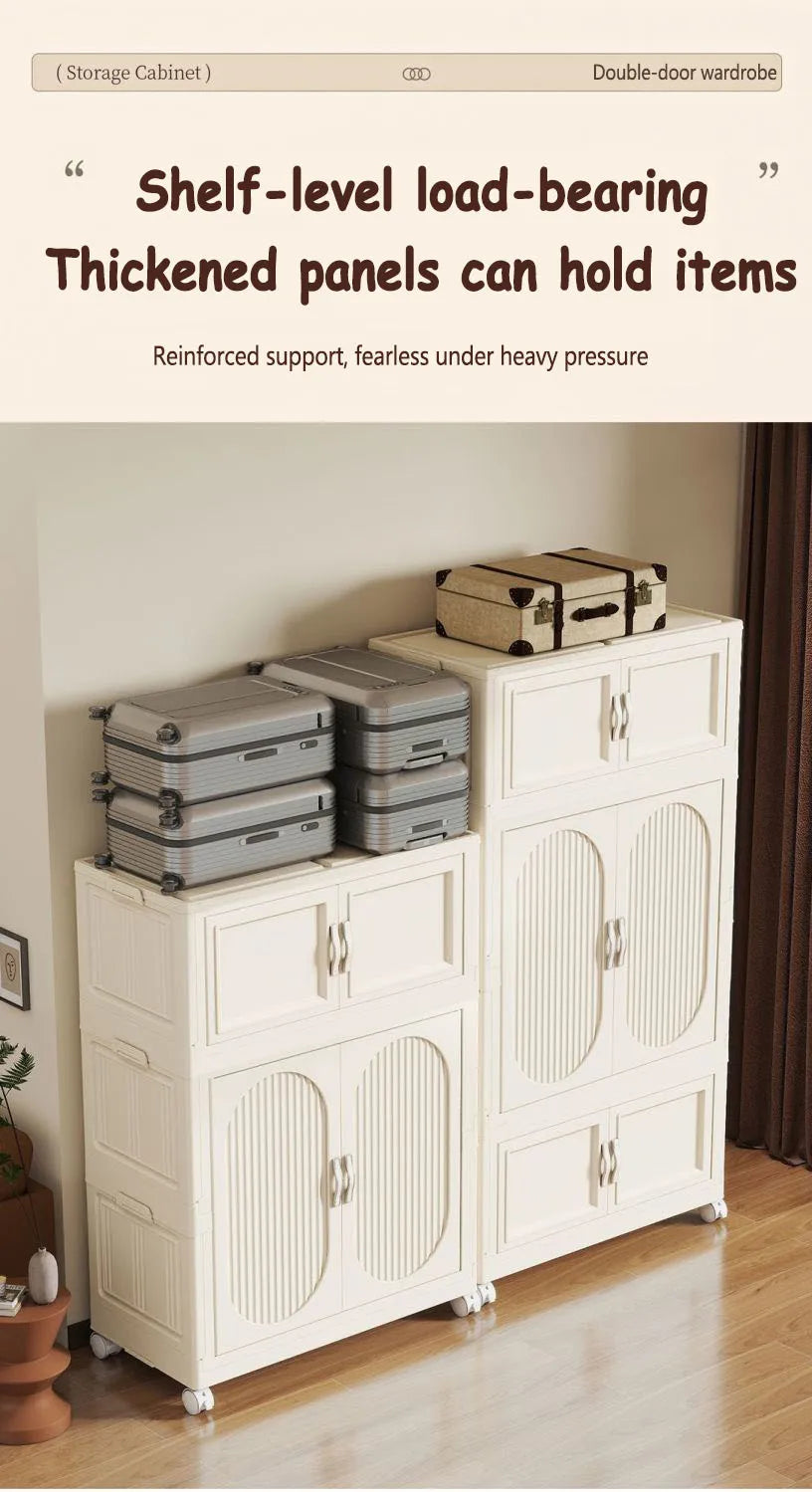 Children's Wardrobe Baby Closet Home Use Clothes & Quilt Storage Cabinet Primary School Student Clothing Organizer Folding Home