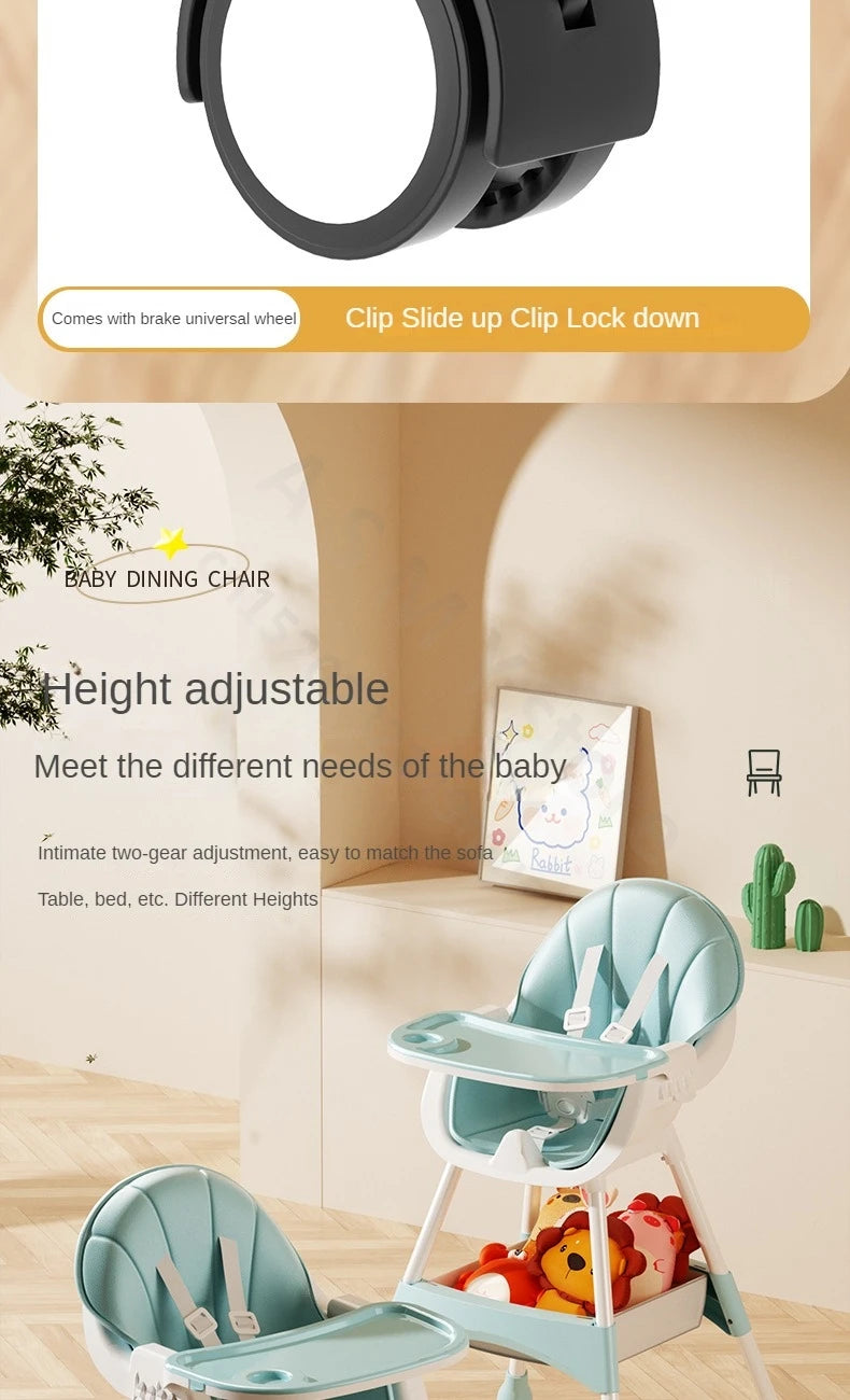 Children's dining chair / baby eating foldable seat / baby multifunctional lift home learning to sit dining table chair 1-3year