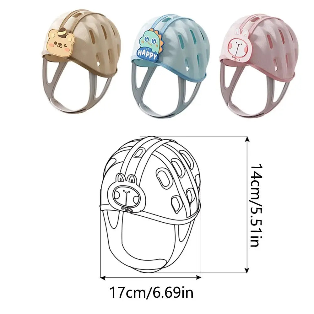 No Bumps Baby Safety Helmet 360-Degree Protection Adjustable Infant Head Protector Shock Absorbing Breathable Newborn Bumper Cap