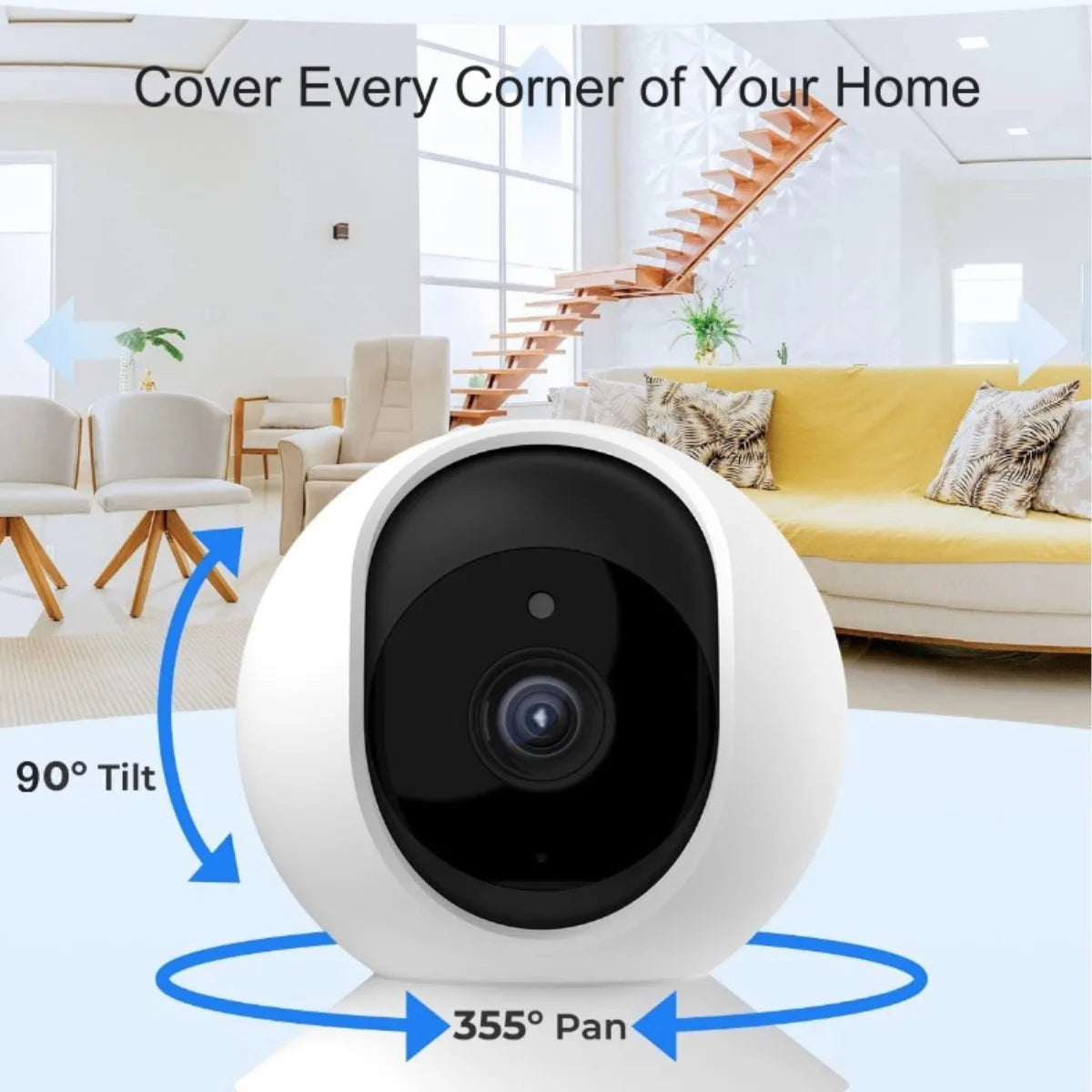 Baby Monitor Camera Indoor Security IP Camera 2K Resolution with Pan Tilt Zoom/ Motion Alerts Ideal for Baby and Pet