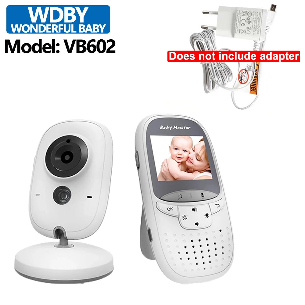 VB602 Baby Monitor Two Way Intercom VOX Mode IR Night Vision Temperature Monitor Built-in Lullabies Home Baby Security Camera
