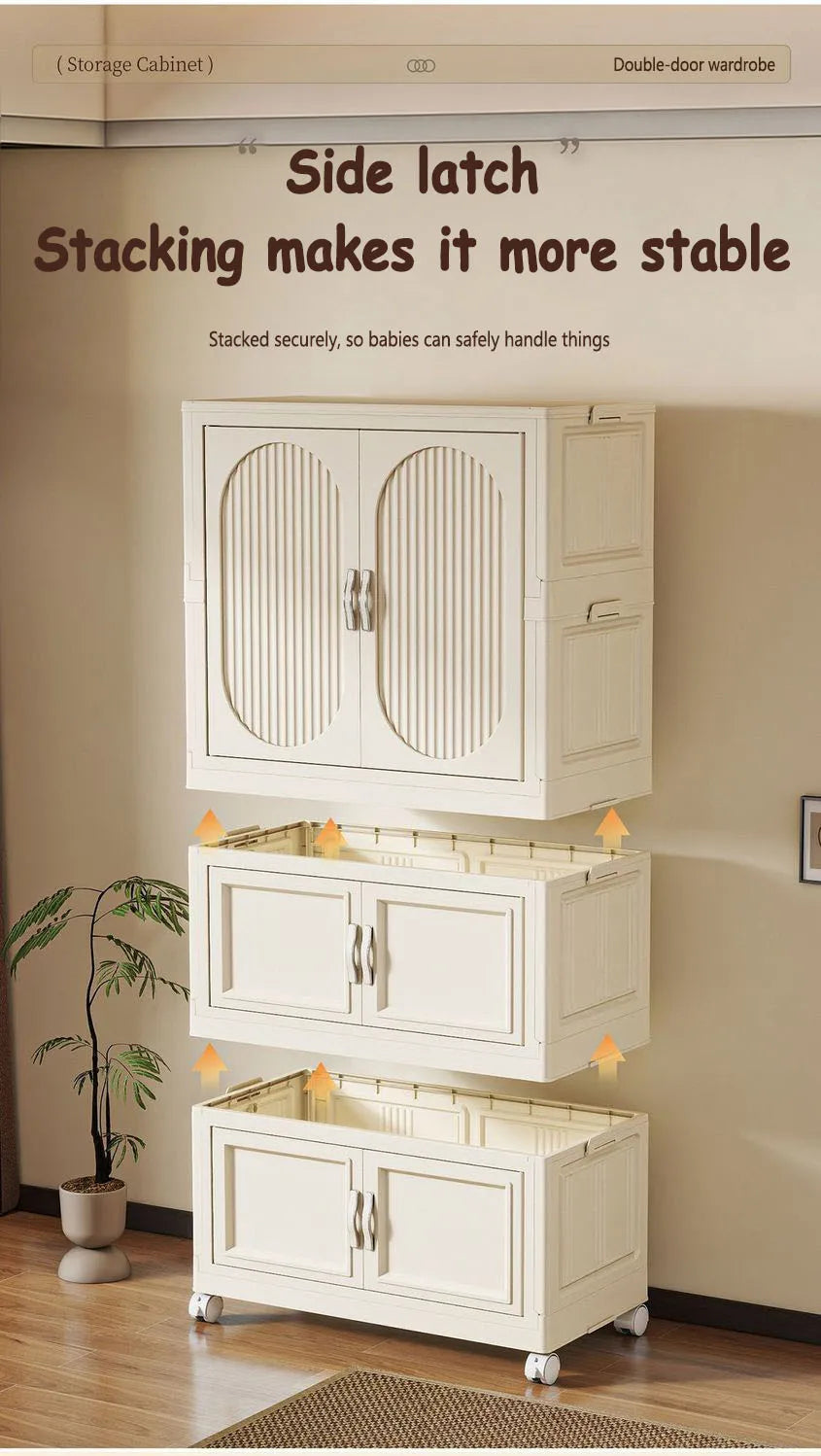 Children's Wardrobe Baby Closet Home Use Clothes & Quilt Storage Cabinet Primary School Student Clothing Organizer Folding Home