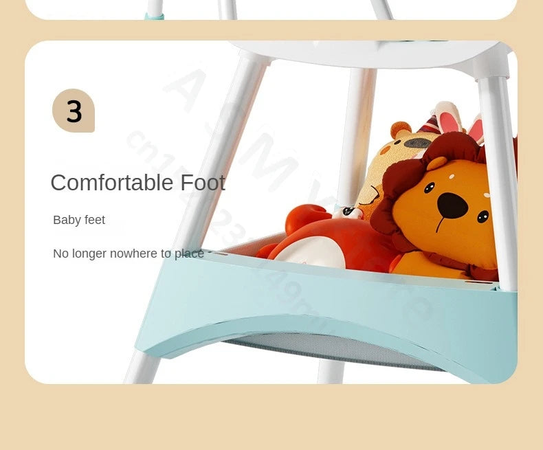 Children's dining chair / baby eating foldable seat / baby multifunctional lift home learning to sit dining table chair 1-3year