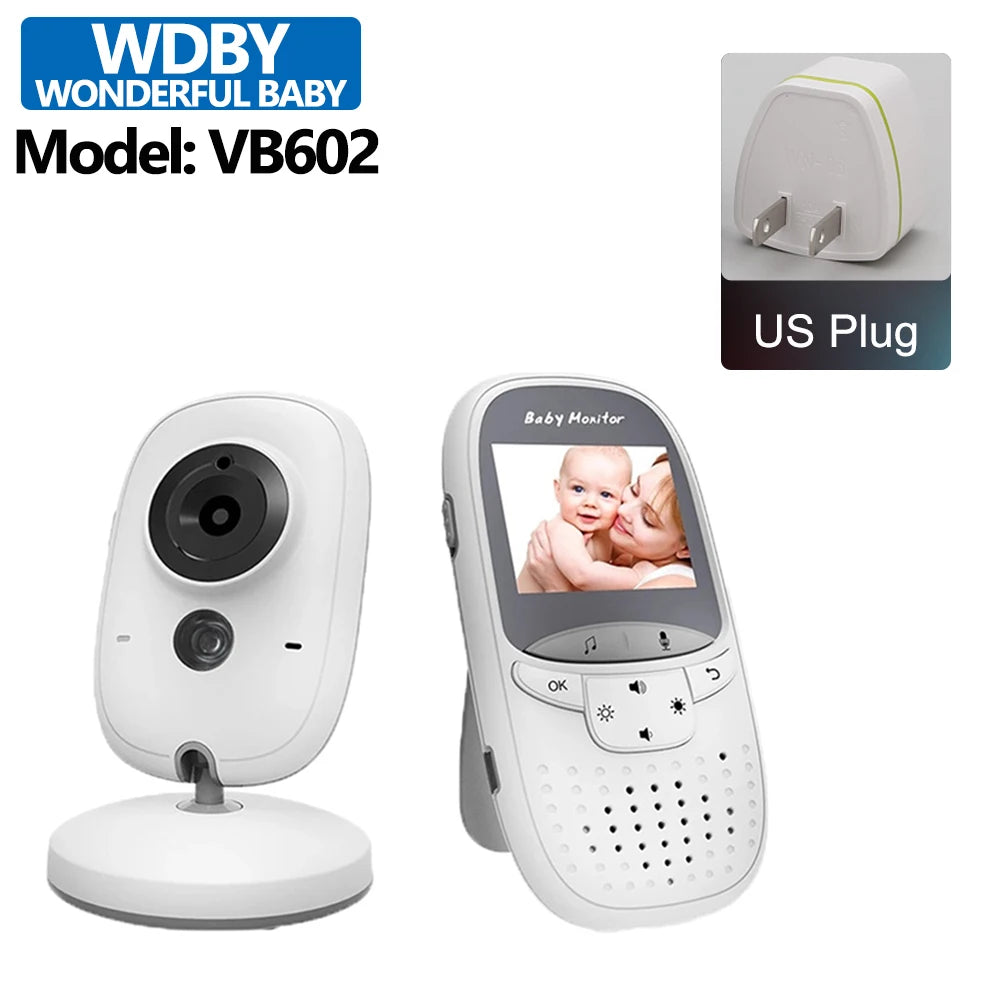 VB602 Baby Monitor Two Way Intercom VOX Mode IR Night Vision Temperature Monitor Built-in Lullabies Home Baby Security Camera