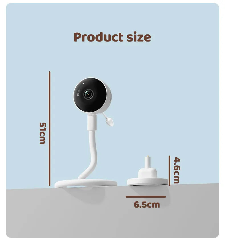 DANMINI 1080P Tuya Smart Baby Monitor Camera Indoor IP Camera Two Way Camera Infrared Night Vision Temperature Detection