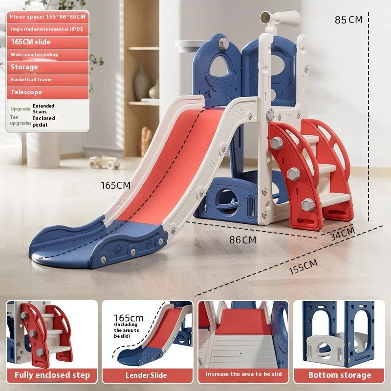 Kids' Slide Outdoor Indoor Domestic Baby Three-in-one Slide Swing Family Multifunction Amusement Park Multiple Combination