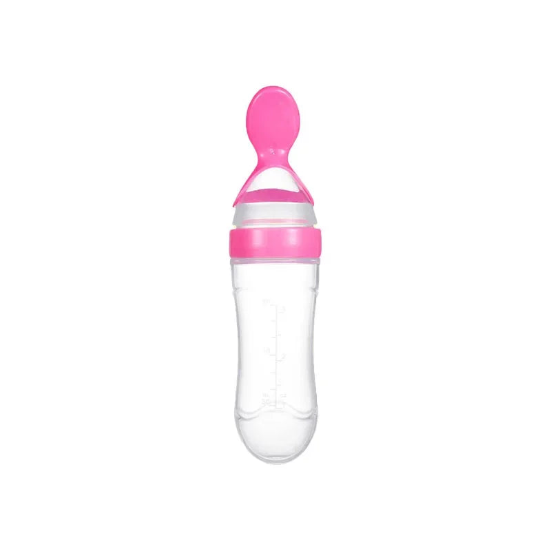 Baby Spoon Squeezing Feeding Bottle Feeder Silicone Spoons for Feeding Kids Toddler Cutlery Utensils Babies Accessories Newborn