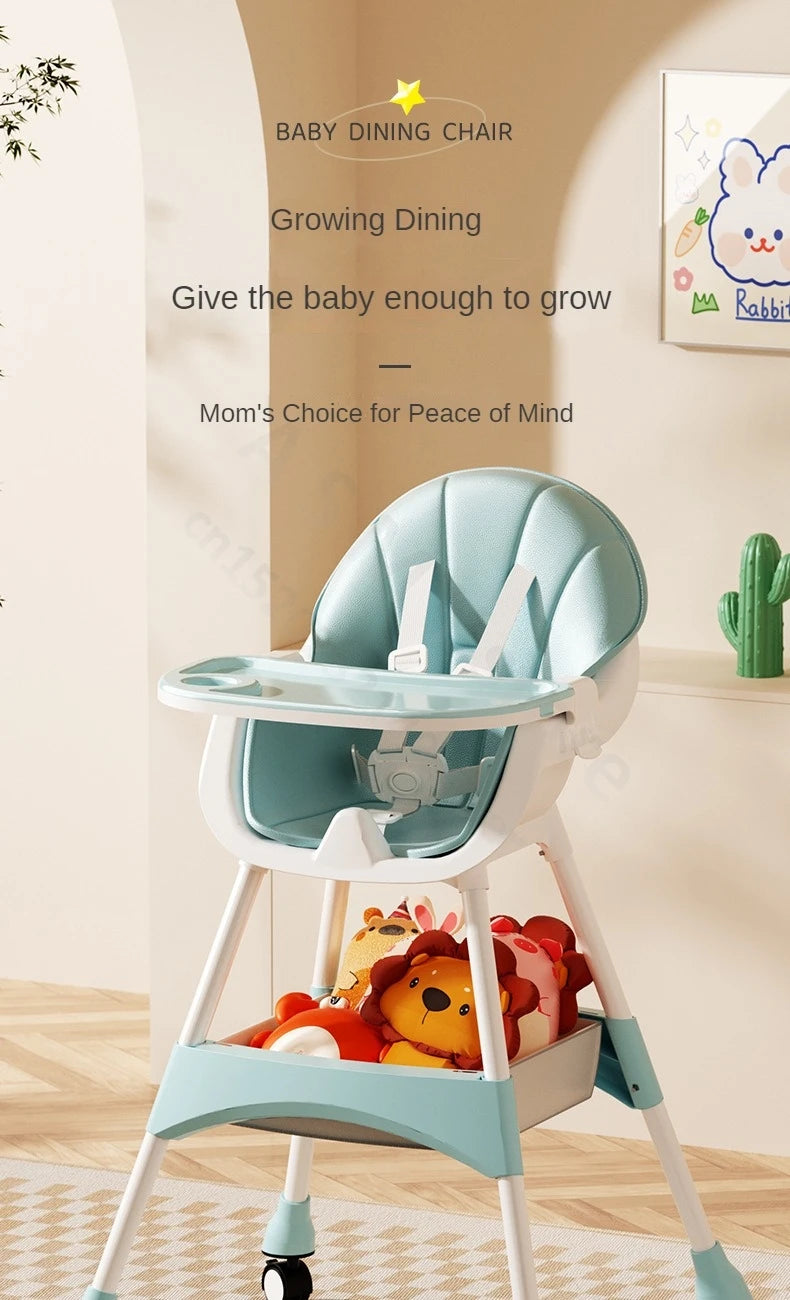 Children's dining chair / baby eating foldable seat / baby multifunctional lift home learning to sit dining table chair 1-3year