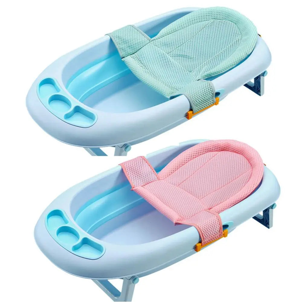 Universal Bath Protector Kids Newborn Non-slip Infant T Shaped Shower Cradle Bath Net Mat Bathtub Seat Pad