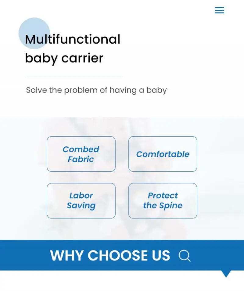 Multi-Functional Baby Carrier Front Carry Horizontal Waist Stool Newborn Carriers Breathable Adjustable Ergonomic Babies Items