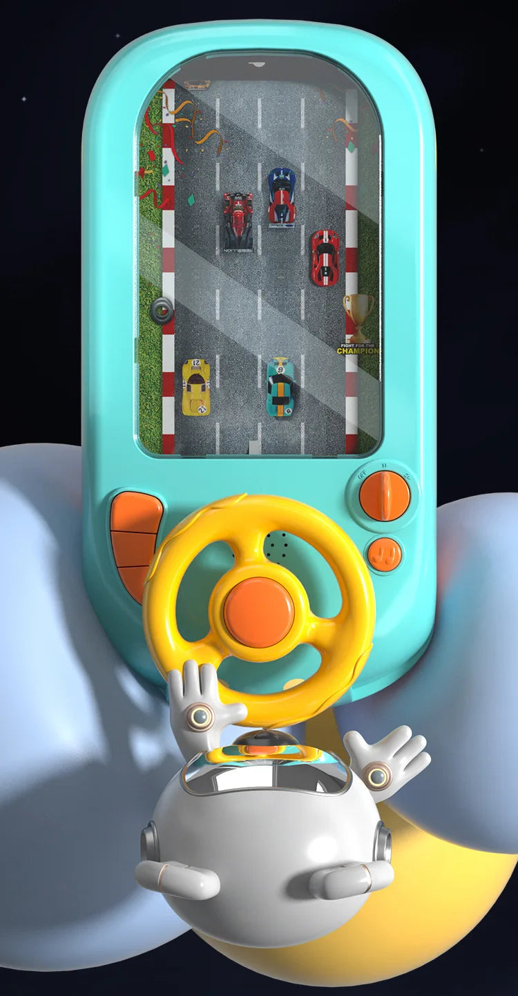 Children's Steering Wheel Driving Toys Vehicle Electronic Simulation Racing Adventure Game Kid Toys Cool Interactive Xmas Gifts