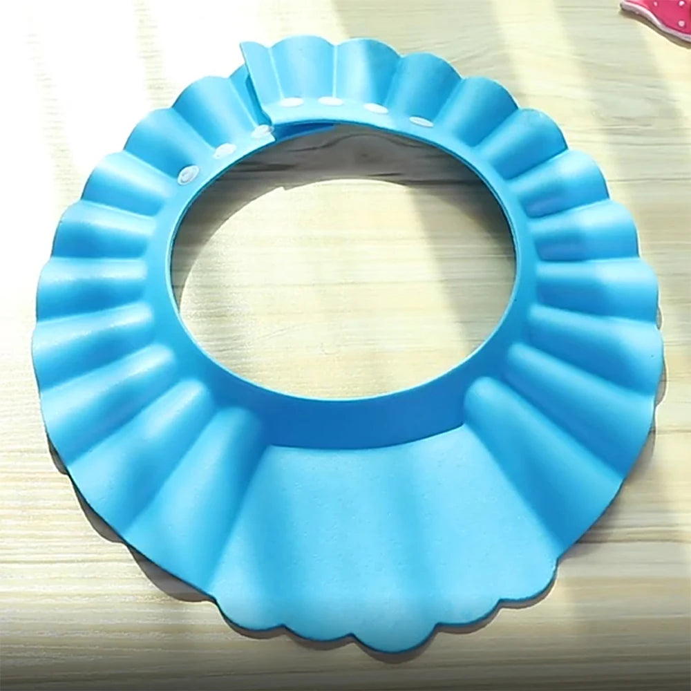 Adjustable Baby Shower Cap Eye Ear Protection Waterproof Shampoo Hat Bath Visor Shield