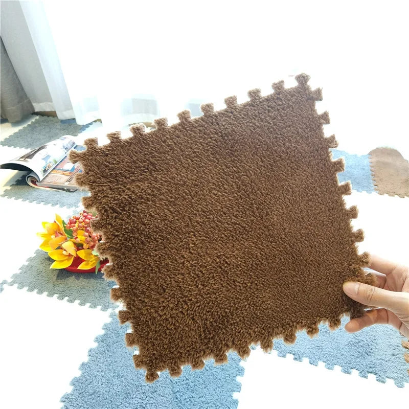 10/20PCS Soft Plush Kids Carpet Baby Play Mat Children's Rugs Toys EVA Foam Children's Mat Puzzle Interlock Floor Mats 30*30 CM