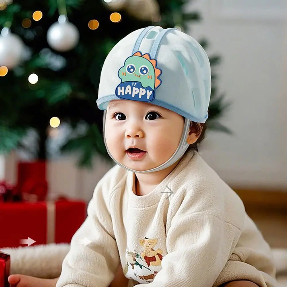 No Bumps Baby Safety Helmet 360-Degree Protection Adjustable Infant Head Protector Shock Absorbing Breathable Newborn Bumper Cap