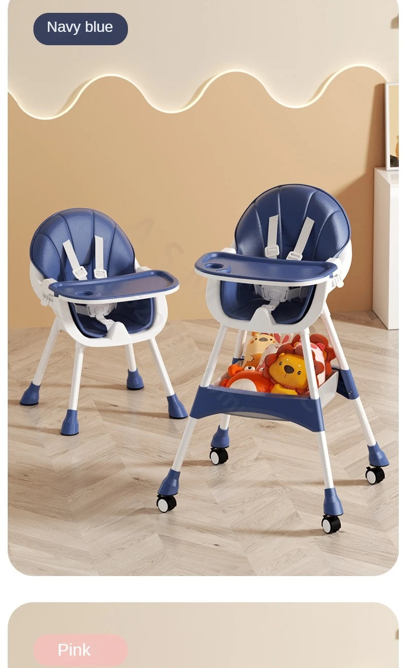 Children's dining chair / baby eating foldable seat / baby multifunctional lift home learning to sit dining table chair 1-3year