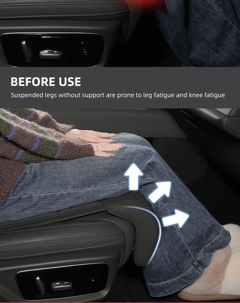 Thick Car Seat Cushion with Leg Support Universal Seat Cover Extension Leg Rest Pad for Geely Coolray Emgrand Okavango Monjaro