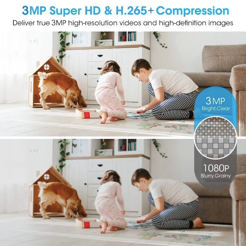 Baby Monitor Camera Indoor Security IP Camera 2K Resolution with Pan Tilt Zoom/ Motion Alerts Ideal for Baby and Pet