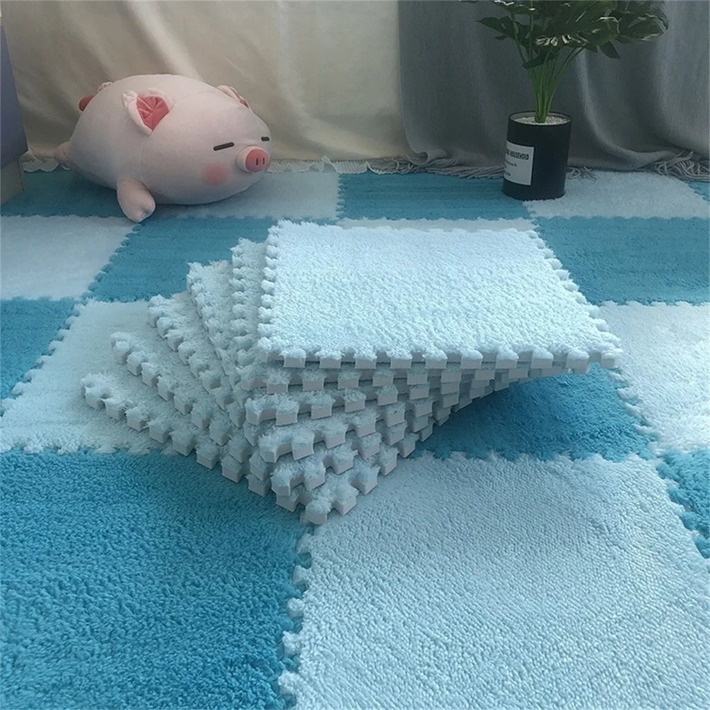 10/20PCS Soft Plush Kids Carpet Baby Play Mat Children's Rugs Toys EVA Foam Children's Mat Puzzle Interlock Floor Mats 30*30 CM