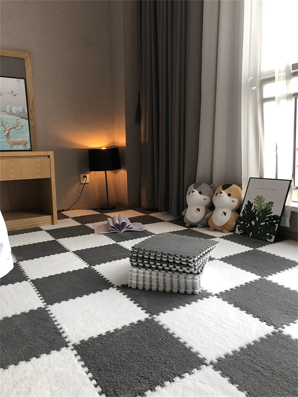 10/20PCS Soft Plush Kids Carpet Baby Play Mat Children's Rugs Toys EVA Foam Children's Mat Puzzle Interlock Floor Mats 30*30 CM